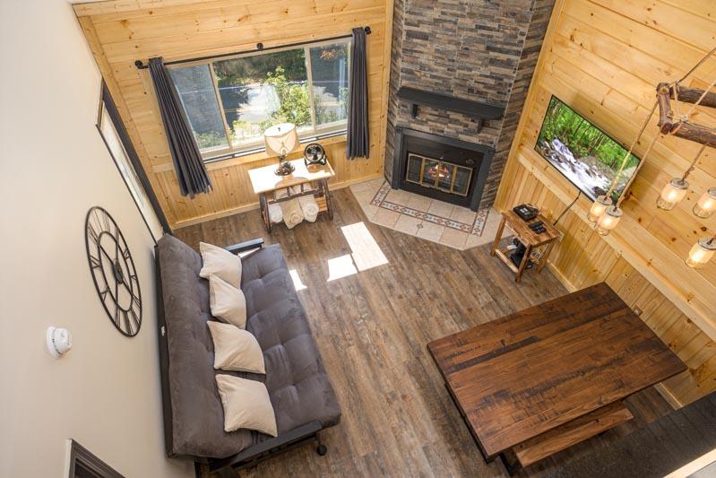 Gatlinburg condo with cozy living room. at A Moonlit Kiss in Gatlinburg TN