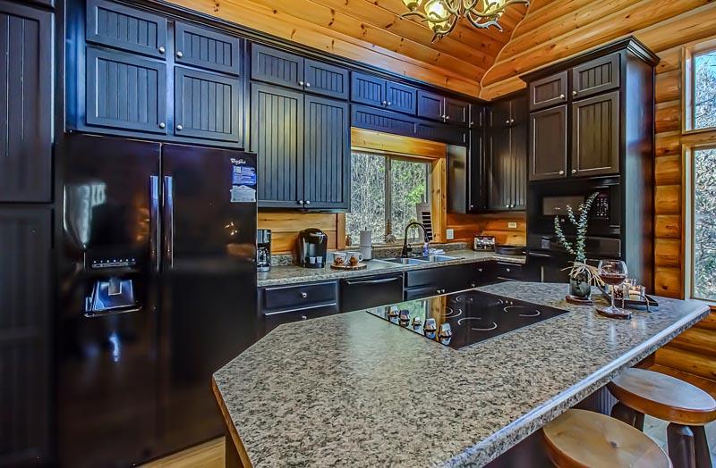 The breakfast bar at your cabin rental in the Smokies. at A Great Escape in Gatlinburg TN