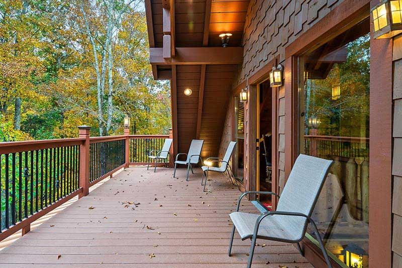 More deck area seating for the family and guest. at Alpine Oasis in Gatlinburg TN