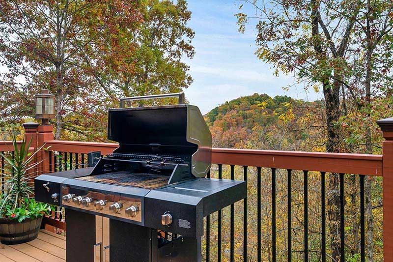 Gas grill at your cabin in the Smokies. at Alpine Oasis in Gatlinburg TN