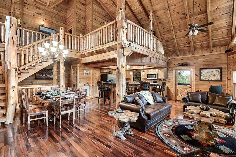 Enjoy the wide openness of this large cabin in the Tennessee Smoky Mountains.  at Alpine Oasis in Gatlinburg TN