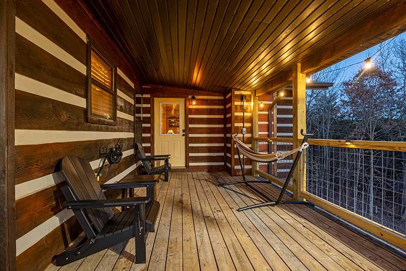 Relax at your Cabin in the Smokies on the hammock. at Moonlight Obsession in Gatlinburg TN