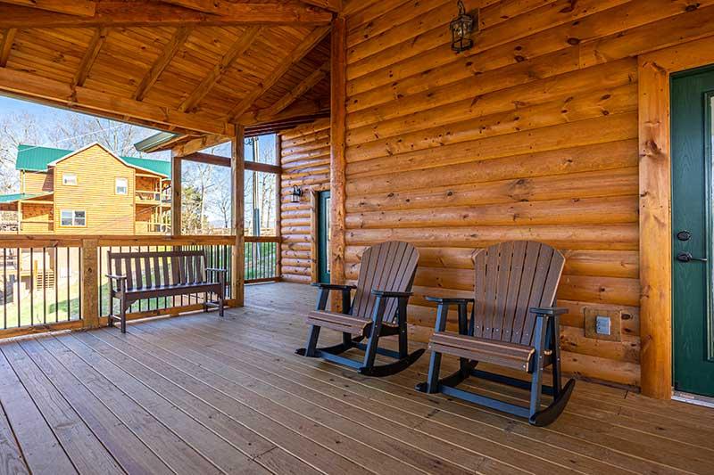 Just relax watching the sunset from these porch rockers. at Sunset Peak in Gatlinburg TN