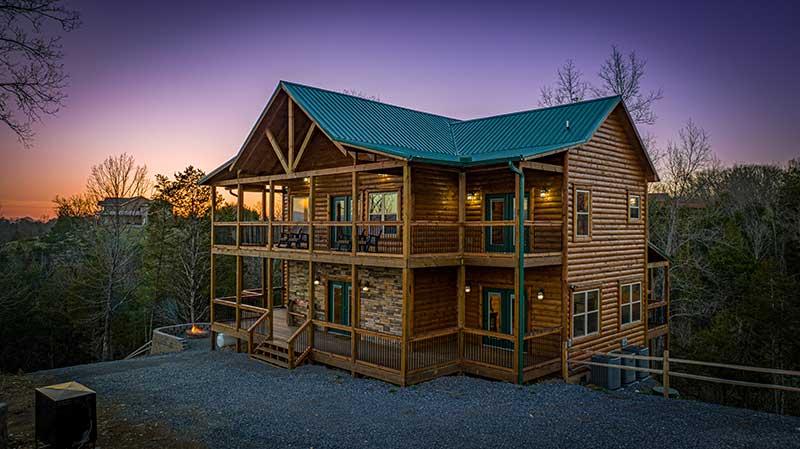 Exterior of your Sunset Peak cabin rental. at Sunset Peak in Gatlinburg TN