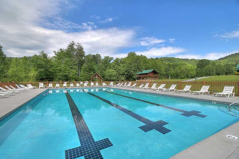 Outdoor Swimming pool Honey Suckle Meadows RV Park Wears Valley Tennessee. at Alpine Oasis in Gatlinburg TN