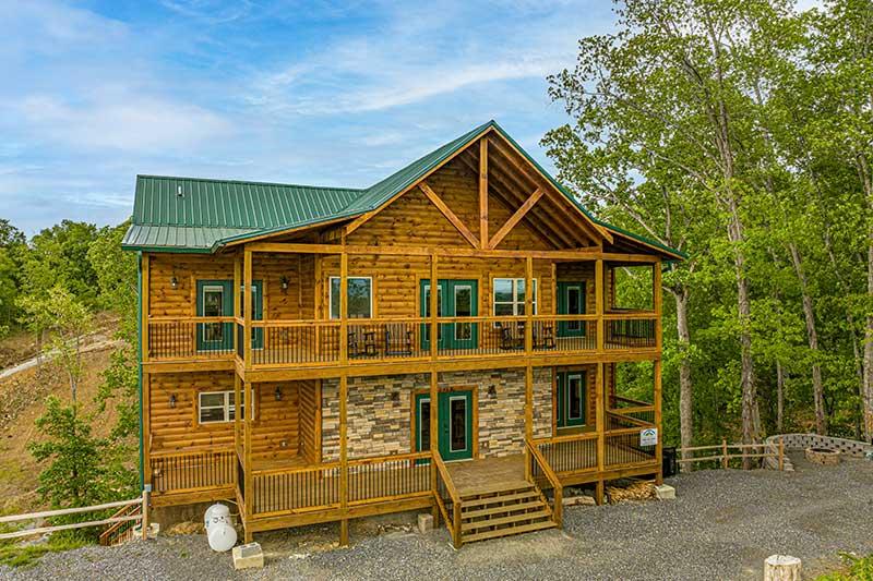 Smokies sunset view of Morning View cabin. at Morning View in Gatlinburg TN