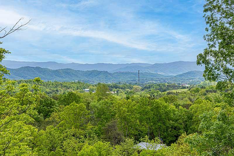 Rise to early morning views of the Smokies. at Sunset Peak in Gatlinburg TN