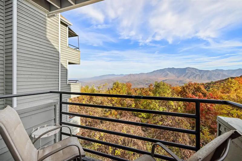 View from balcony Summit Gatlinburg condo. at Top of the Smokies in Gatlinburg TN