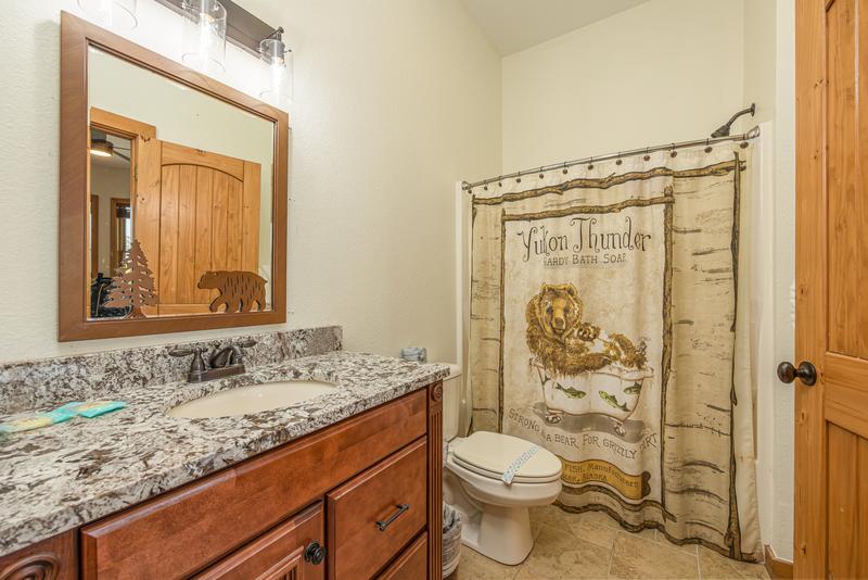 Another of your cabin in the Smokies spacious bathrooms. at Five Bears Mountain View Lodge in Gatlinburg TN