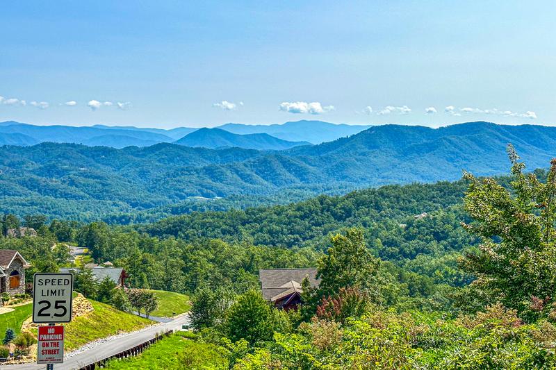 Aerial View Of The Smoky Mountains at Five Bears Mountain View Lodge in Gatlinburg TN