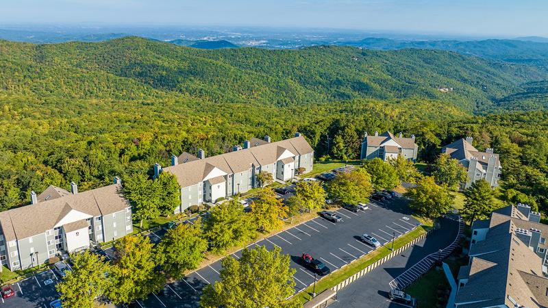 Aerial view of your Gatlinburg Condo. at Smokies Summit View in Gatlinburg TN