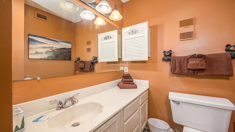 Second of the condo's two full baths. at Smokies Summit View in Gatlinburg TN