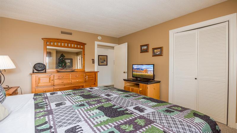 TV in your frirst bedroom. at Smokies Summit View in Gatlinburg TN