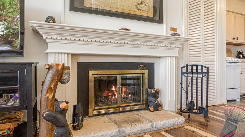 Fireplace at your Gatlinburg condo in the Smokies. at Smokies Summit View in Gatlinburg TN