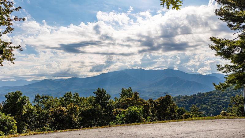 Take a relaxing walk overlooking the Smoky Mountain views. at Smokies Summit View in Gatlinburg TN