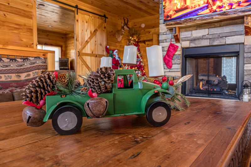 Truck carrying the spirit of Christmas to you. at Sunset Peak in Gatlinburg TN