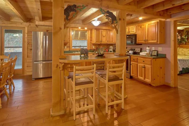 Breakfast island at your Smokies cabin rental. at Wrap Around The Son in Gatlinburg TN