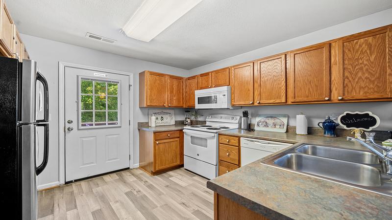 Fully equipped kitchen at River Waltz Cottage. at River Waltz in Gatlinburg TN