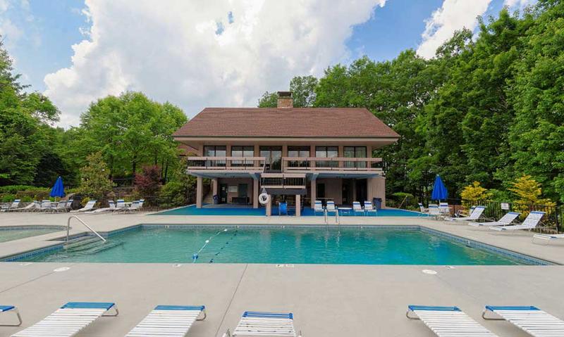 The 2nd of three pools available for your use while staying in Chalet Village Gatlinburg. at Chalet All Day in Gatlinburg TN