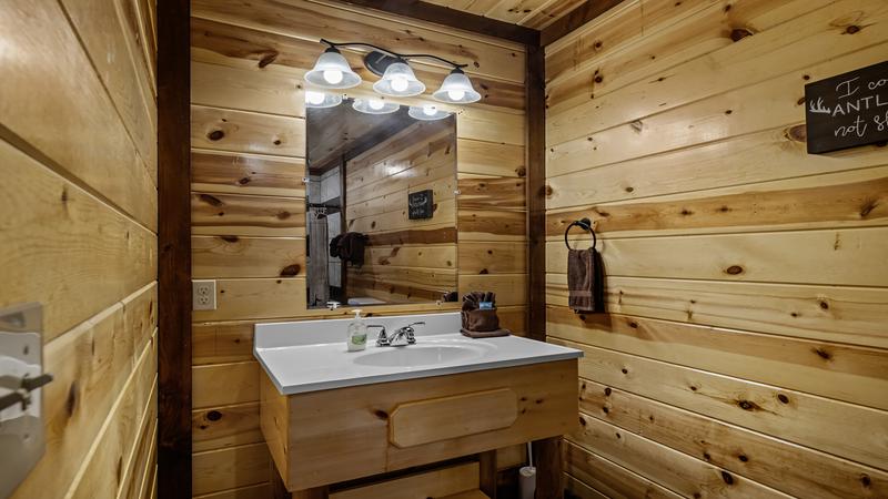 Sink in your cabin's first bath.