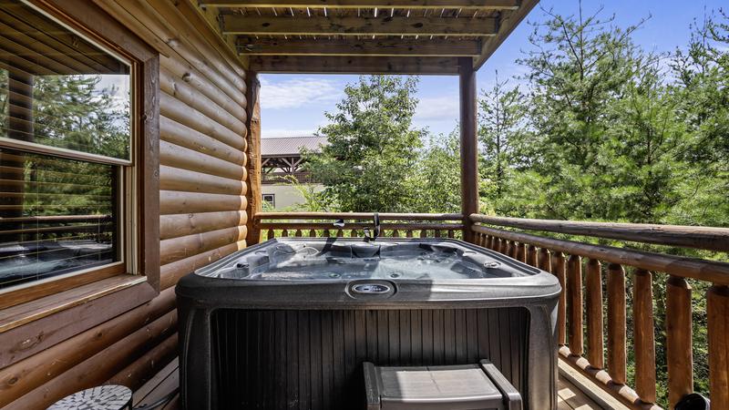 Bask in the warmth of this large personal hot tub.