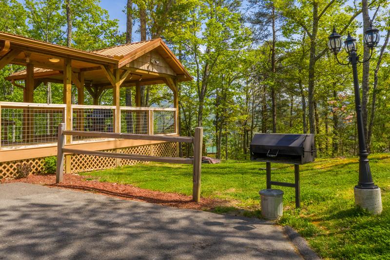 Your rental cabin also offers a charcoal grill. at The Appalachian in Gatlinburg TN