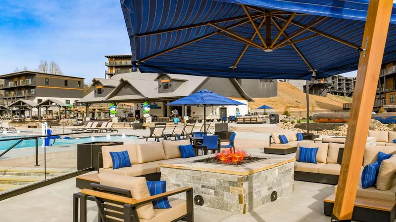 Seating area at Smith Creek Resort.
