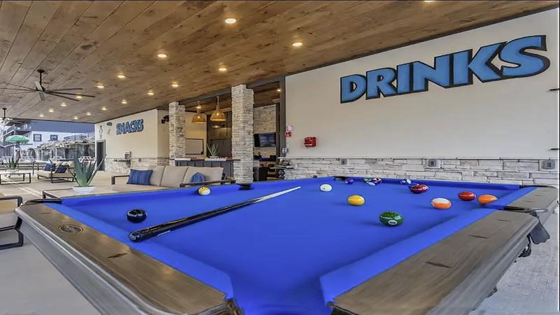 Pool table at Smith Creek Resort.