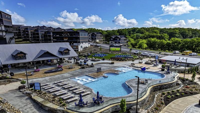 Resort swimming pool at the Smoky Mountains Smith Creek Resort.