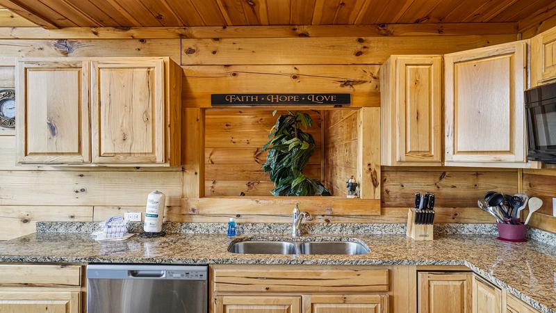 Cabin Dishwasher Kitchen clean-up made easy with a dishwasher.