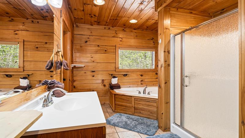 Full Sized Cabin Shower Shower in your cabin's master bath.