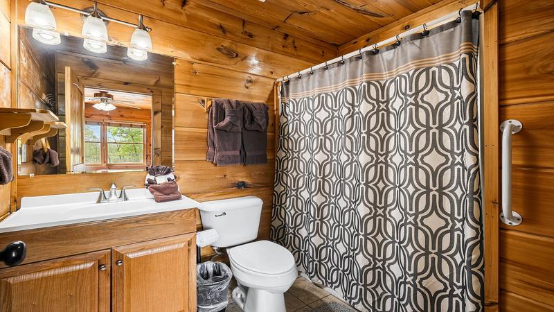 Cabin Full Bath Your cabin's second bedroom with full bath.