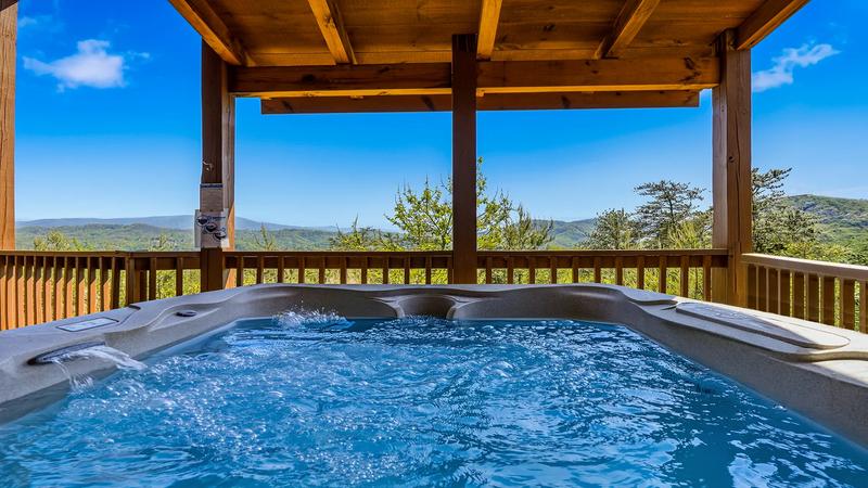 Splash Mountain Magic Hot Tub Take in endless mountain views from your cabin hot tub.