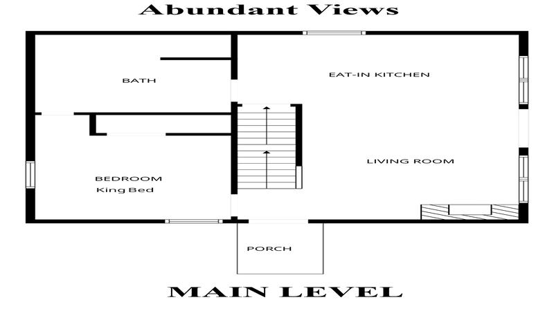 Smoky Mountains Cabin Rental Main Level Floorplan Main level floorplan for Smoky Mountains cabin rental Abundant Views.