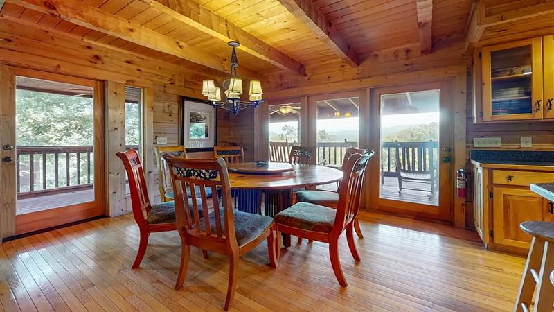 Cabin rental dining table for those home meals and late night snacks. Cabin rental dining table for those home meals and late night snacks.