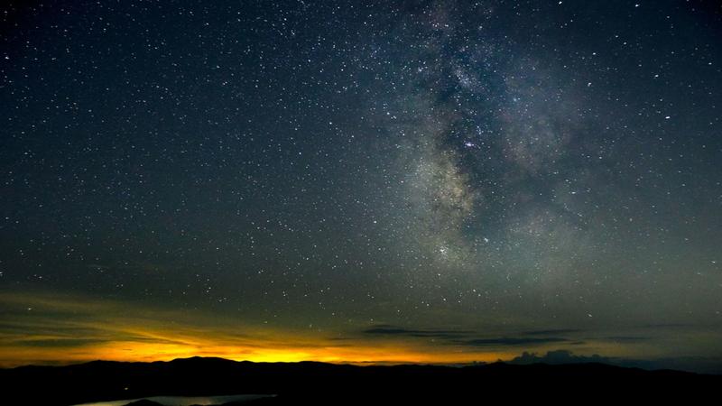 Smoky Mountains Cabin Milky Way This Milky Way photo was taken from the porch of Thunderhead Mountain Lodge with 18 second open shutter.