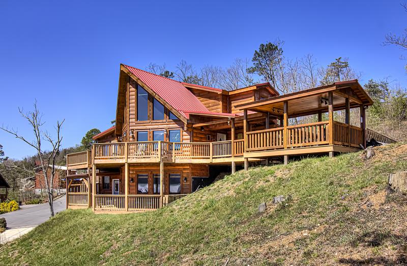 Cabin rental exterior A Point of View.  at A Point of View in Gatlinburg TN