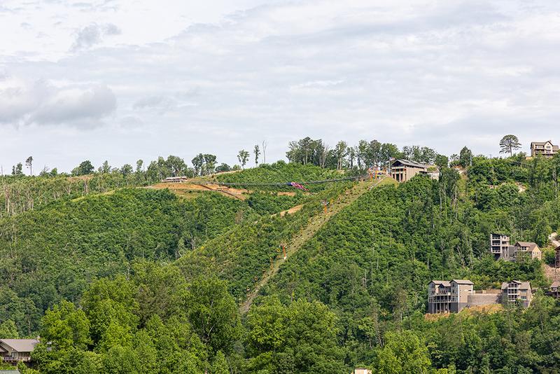 View off the balcony of Bearfoot Lodge condo Gatlinburg Tennessee. at Bearfoot Lodge in Gatlinburg TN