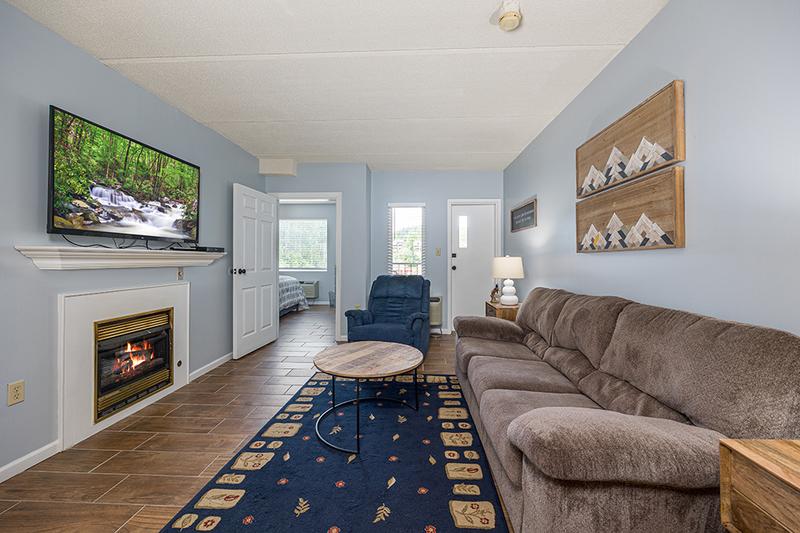 Living Room of Bearfoot Lodge Gatlinburg condo.  at Bearfoot Lodge in Gatlinburg TN