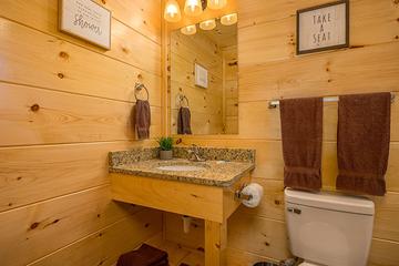 Sink in your cabin's 3rd bedroom. at Big Splash Lodge in Gatlinburg TN