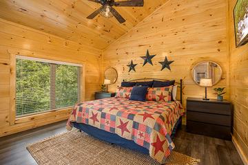 Another view of the cabin's bedroom one. at Big Splash Lodge in Gatlinburg TN