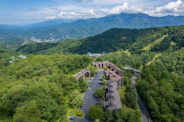 Gatlinburg High Chalet Condos aerial view. at A Moonlit Kiss in Gatlinburg TN