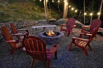 Fire pit at you Smoky Mountains cabin. at Big Splash Lodge in Gatlinburg TN