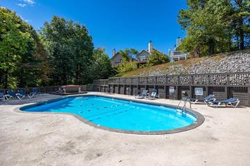 The relaxing Gatlinburg High Chalet Condos swimming pool. at A Moonlit Kiss in Gatlinburg TN