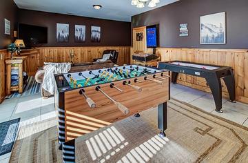 A Great Escape cabin rental's foosball table. at A Great Escape in Gatlinburg TN