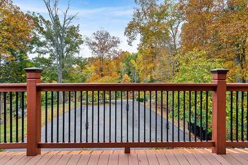 Drive view from you cabin in the Smokies deck. at Alpine Oasis in Gatlinburg TN