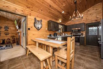 Enjoy family dining at your cabin in the Smokies. at Moonlight Obsession in Gatlinburg TN