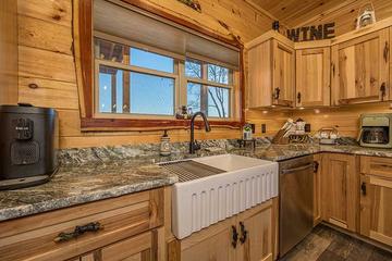 Farmers kitchen sink at your cabin in the Smokies. at Morning View in Gatlinburg TN