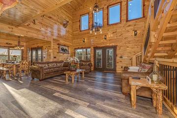 Morning View cabin rental living-room.  at Morning View in Gatlinburg TN