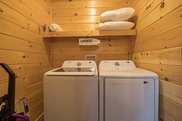 Save space packing with the cabin's washer and dryer. at Morning View in Gatlinburg TN